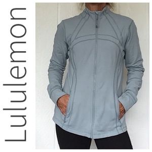 LULULEMON DEFINE JACKET IN DUSTY BLUE SIZE 14